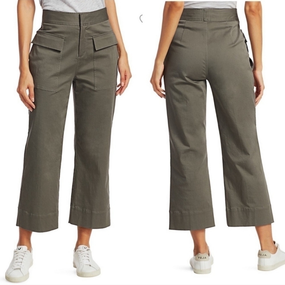 ATM Brushed Twill Crop Wide Leg Pants Crop Size 10